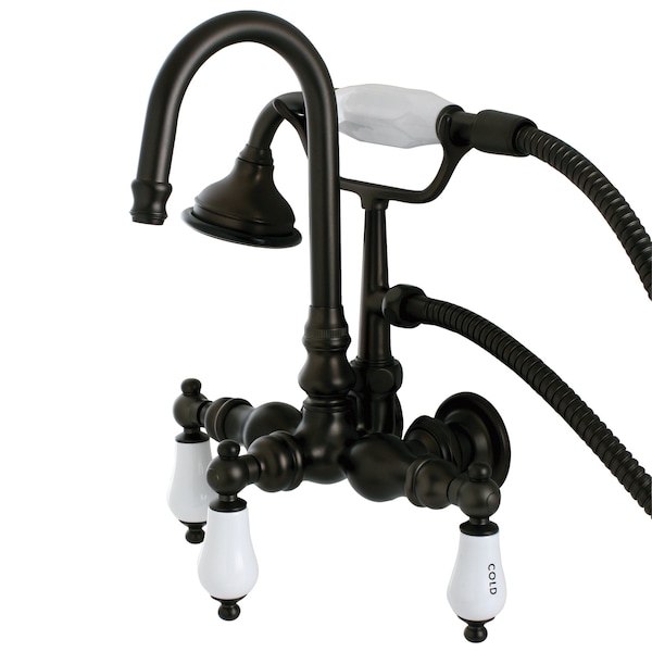 Wall-Mount Clawfoot Tub Faucet, Oil Rubbed Bronze, Tub Wall Mount