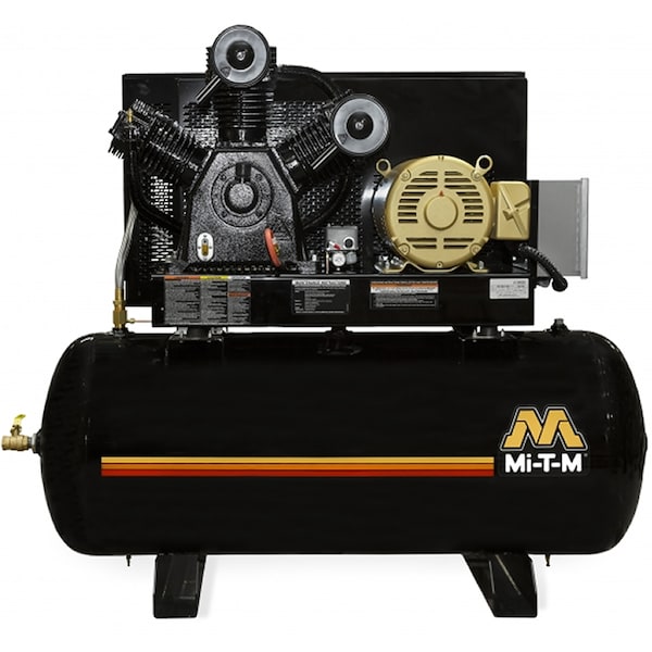 Horizontal Air Compressor, 15 HP, 460V