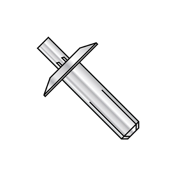 Nail Drive Anchor, 3/16" Dia., 13/32" L, Aluminum 1000 PK