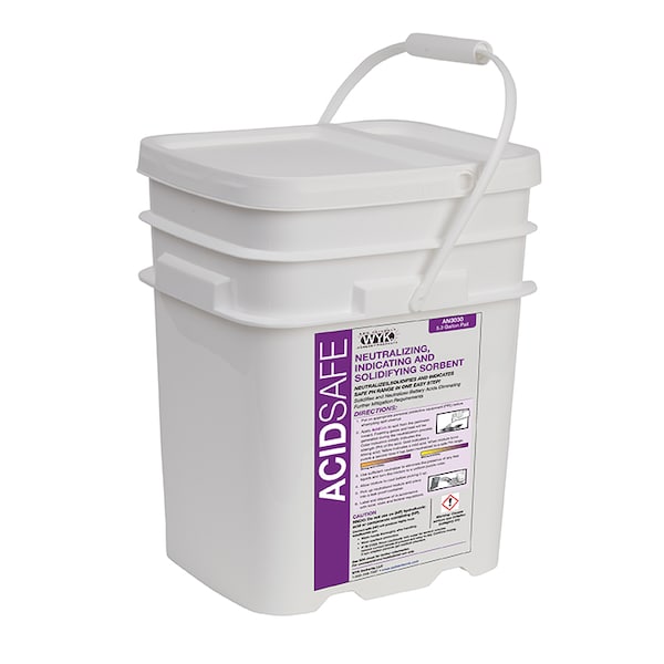 Acidsafe, 20 lb., 5.3 gal. Flip Top Pail