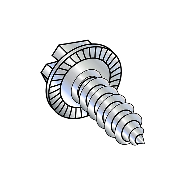 10-12X1/2 SLOT HEX WAS FT STSA SERR ZINC, PK8000