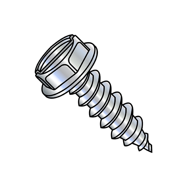 Self-Drilling Screw, 5/16"-9 x 1 in, Zinc Plated Steel Flange Hex Head External Hex Drive, 1250 PK