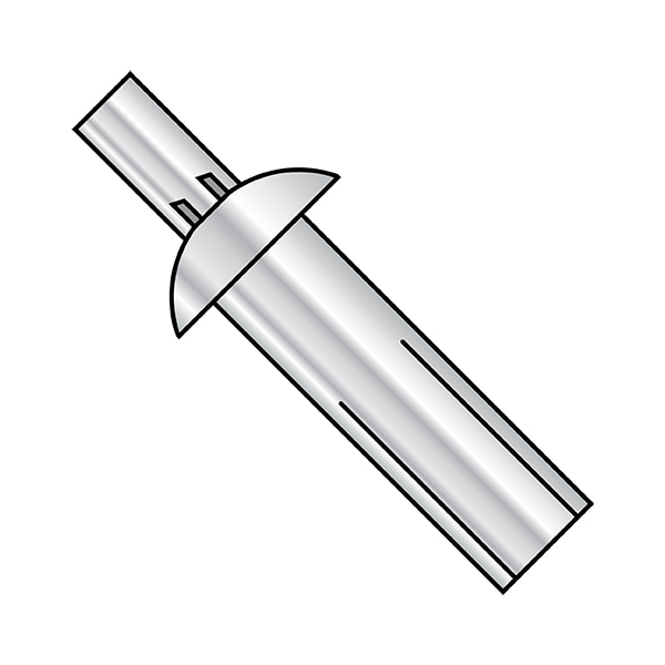 Nail Drive Anchor, 5/32" Dia., 15/32" L, Aluminum 1000 PK