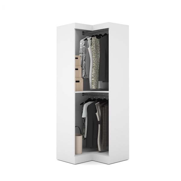 Corner Storage Unit, White