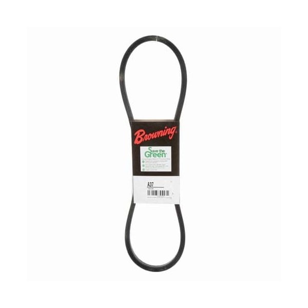 A37 Classical V-Belt, 39.2 in Outside Length, 1/2 in Top Width, 1 Ribs