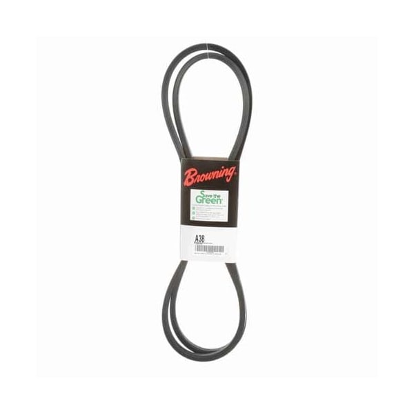 A38 Classical V-Belt, 40.2 in Outside Length, 1/2 in Top Width, 1 Ribs
