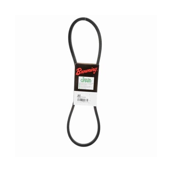 A41 Classical V-Belt, 43.2 in Outside Length, 1/2 in Top Width, 1 Ribs