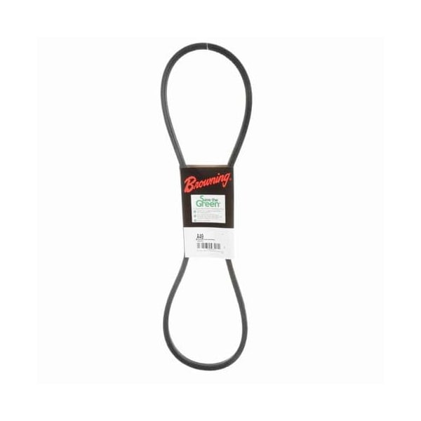 A49 Classical V-Belt, 51.2 in Outside Length, 1/2 in Top Width, 1 Ribs