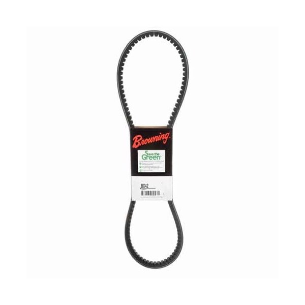 BX42 Cogged, Classical V-Belt, 45 in Outside Length, 21/32 in Top Width, 1 Ribs