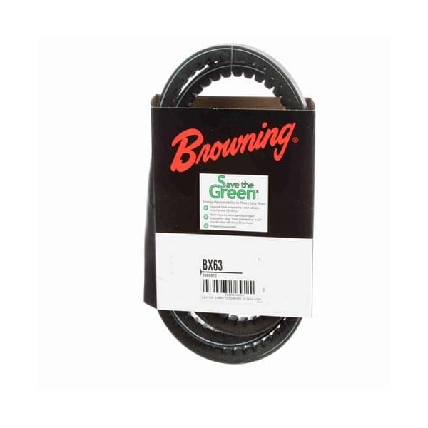 BX63 Cogged, Classical V-Belt, 66 in Outside Length, 21/32 in Top Width