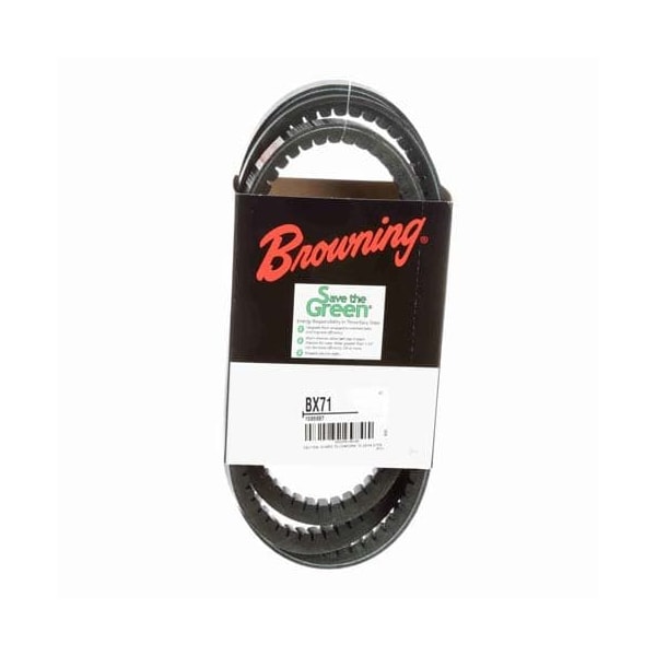BX71 Cogged, Classical V-Belt, 74 in Outside Length, 21/32 in Top Width, 1 Ribs