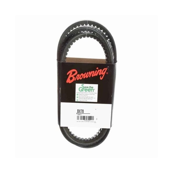 BX78 Cogged, Classical V-Belt, 81 in Outside Length, 21/32 in Top Width