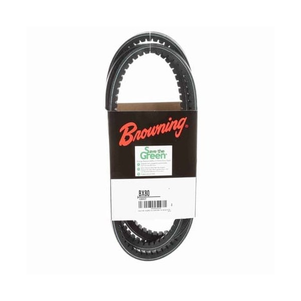 BX80 Cogged, Classical V-Belt, 83 in Outside Length, 21/32 in Top Width, 1 Ribs