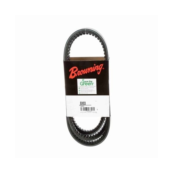 BX83 Cogged, Classical V-Belt, 86 in Outside Length, 21/32 in Top Width, 1 Ribs