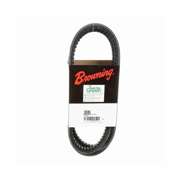 BX85 Cogged, Classical V-Belt, 88 in Outside Length, 21/32 in Top Width, 1 Ribs