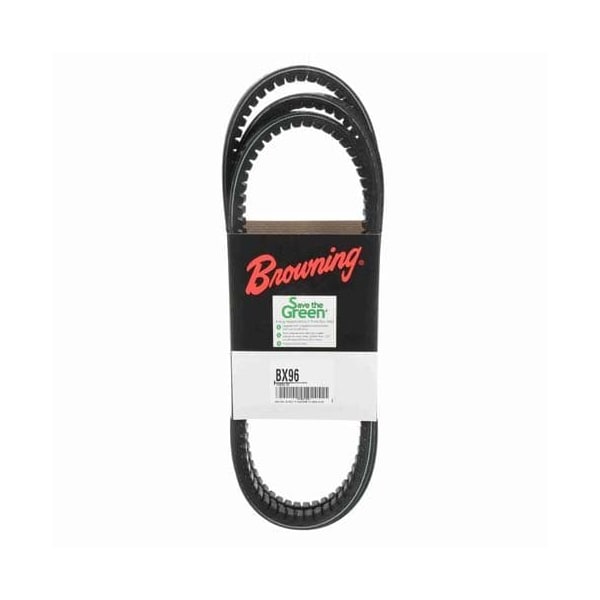 BX96 Cogged, Classical V-Belt, 99 in Outside Length, 21/32 in Top Width