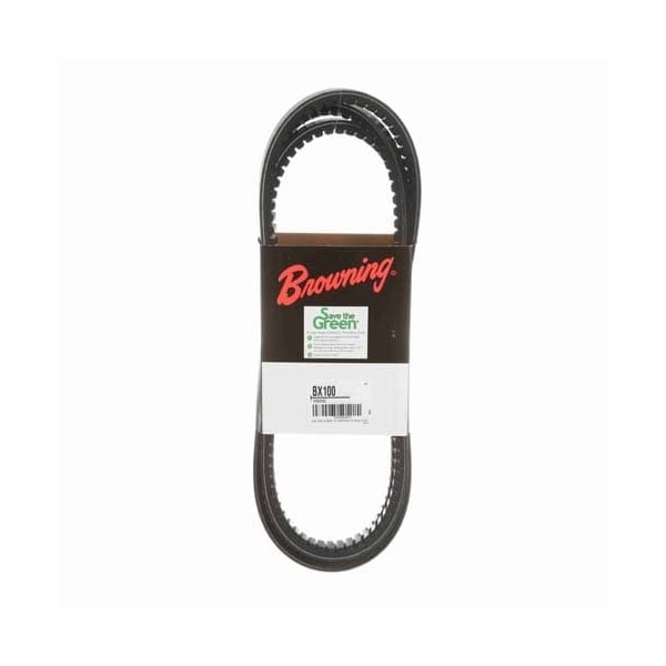 BX100 Cogged, Classical V-Belt, 103 in Outside Length, 21/32 in Top Width