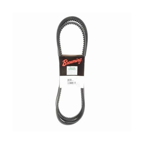BX136 Cogged, Classical V-Belt, 139 in Outside Length, 21/32 in Top Width