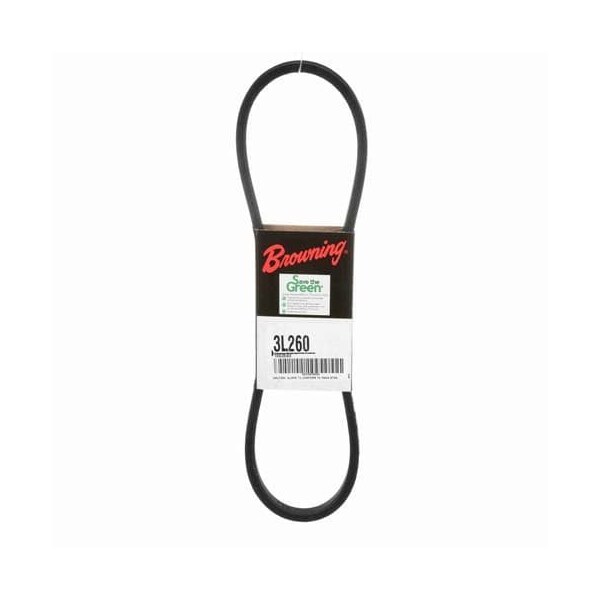 3L260 FHP V-Belt, 26 in Outside Length, 3/8 in Top Width