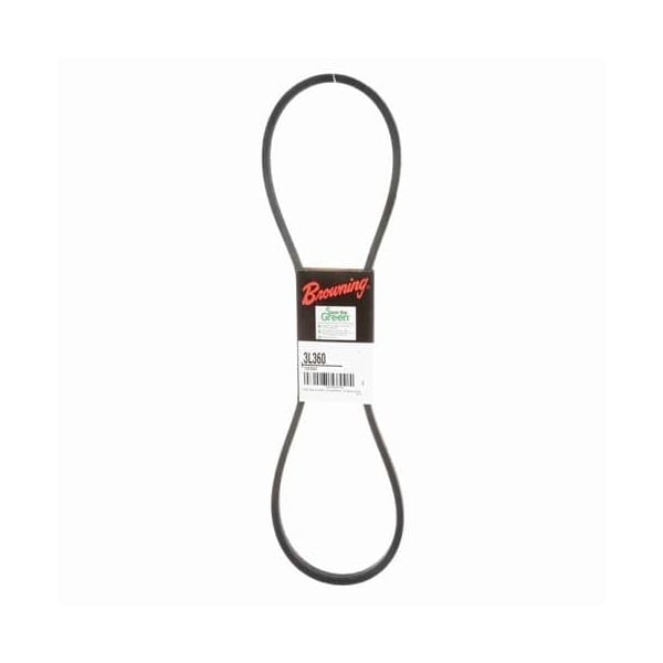 3L360 FHP V-Belt, 36 in Outside Length, 3/8 in Top Width, 1 Ribs