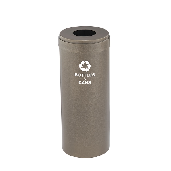 12 gal Round Recycling Bin, Bronze Vein