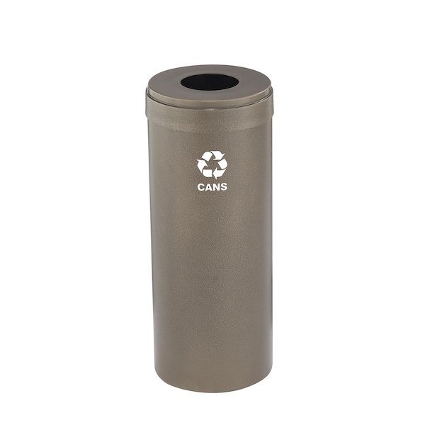 12 gal Round Recycling Bin, Bronze Vein