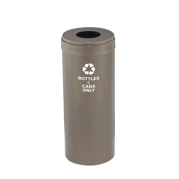 12 gal Round Recycling Bin, Bronze Vein