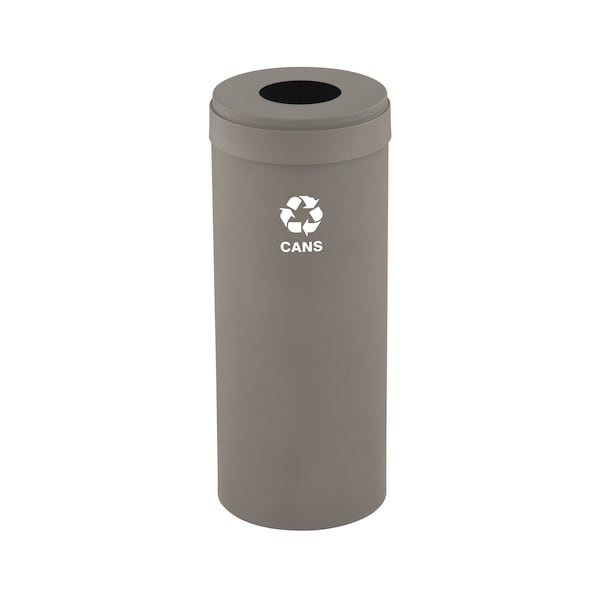 15 gal Round Recycling Bin, Nickel