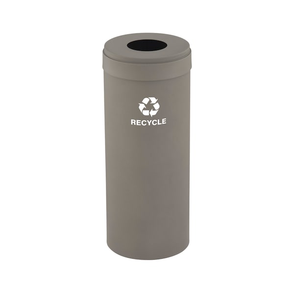 15 gal Round Recycling Bin, Nickel