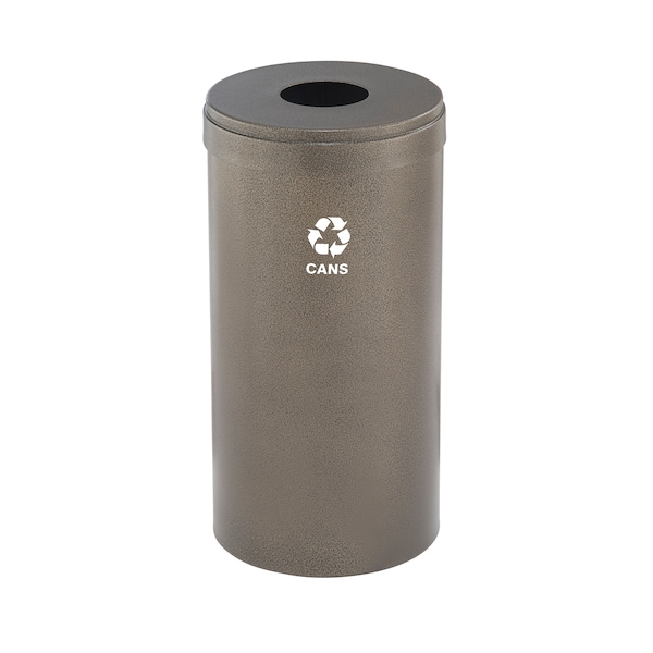 16 gal Round Recycling Bin, Bronze Vein
