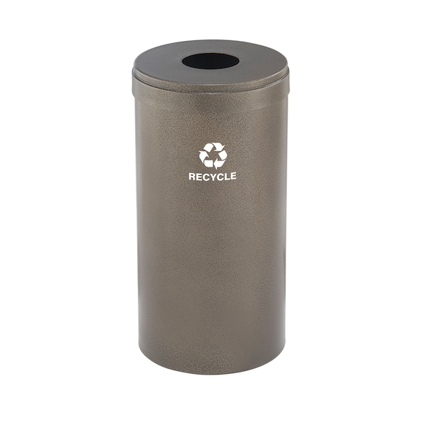 16 gal Round Recycling Bin, Bronze Vein