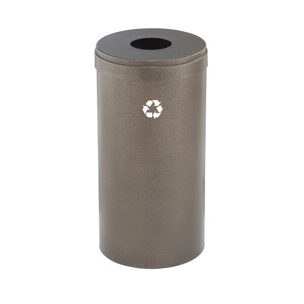 23 gal Round Recycling Bin, Bronze Vein