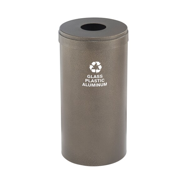 23 gal Round Recycling Bin, Bronze Vein
