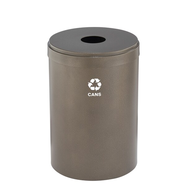 33 gal Round Recycling Bin, Bronze Vein