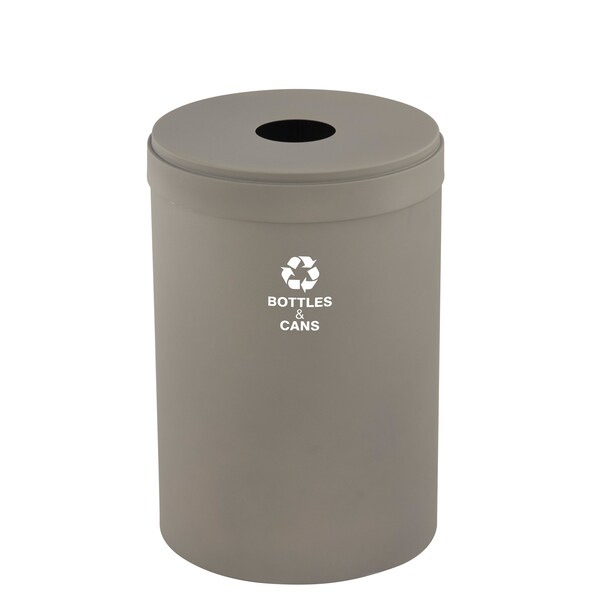 41 gal Round Recycling Bin, Nickel
