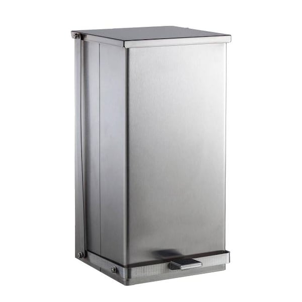 Round Indoor Metal Can, Silver, Stainless Steel