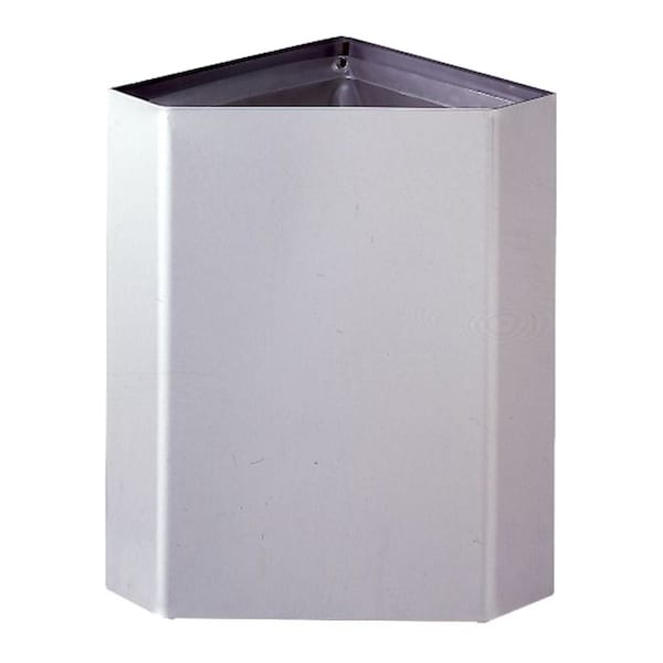 Round Indoor Metal Can, Silver, Stainless Steel