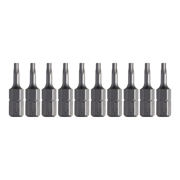 Insert Bit 1/4" Hex, T10x25.4H, PK10