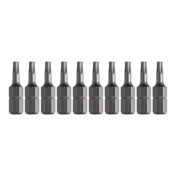 Insert Bit 1/4" Hex, T15x25.4H, PK10