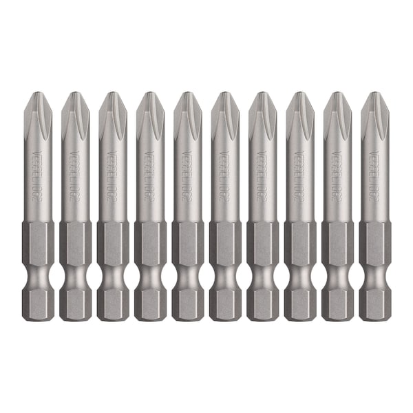Power Bit 1/4" Hex B, +2x6.35x49H, PK10