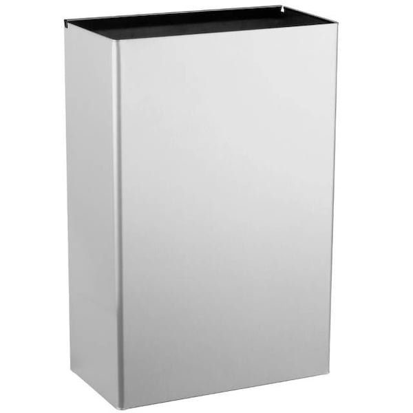 Round Indoor Metal Can, Silver, Stainless Steel