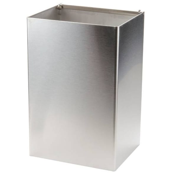 Round Indoor Metal Can, Silver, Stainless Steel