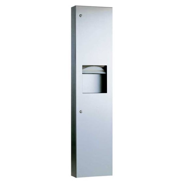Semi Recessed Dispenser/Waste, SS