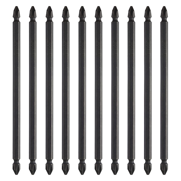 Double-Ended Bit 1/4" Hex B, +2Bx1, PK10