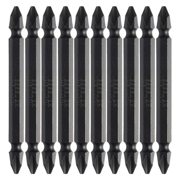 Double-Ended Bit 1/4" Hex B, +2Hx7, PK10