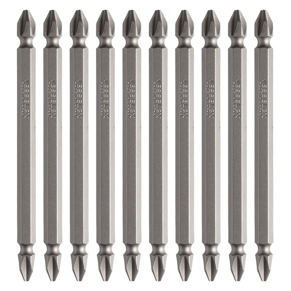 Double-Ended Bit 1/4" Hex B, +2x10, PK10