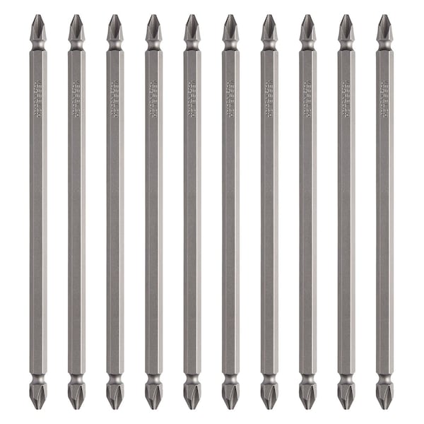 Double-Ended Bit 1/4" Hex B, +2x15, PK10