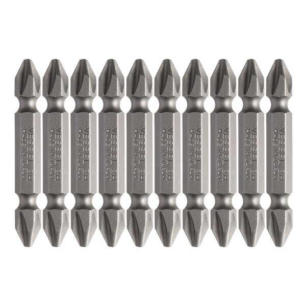 Double-Ended Bit 1/4" Hex B, +2x50, PK10