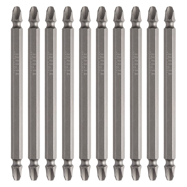 Double-Ended Bit 1/4" Hex B, +3x10, PK10