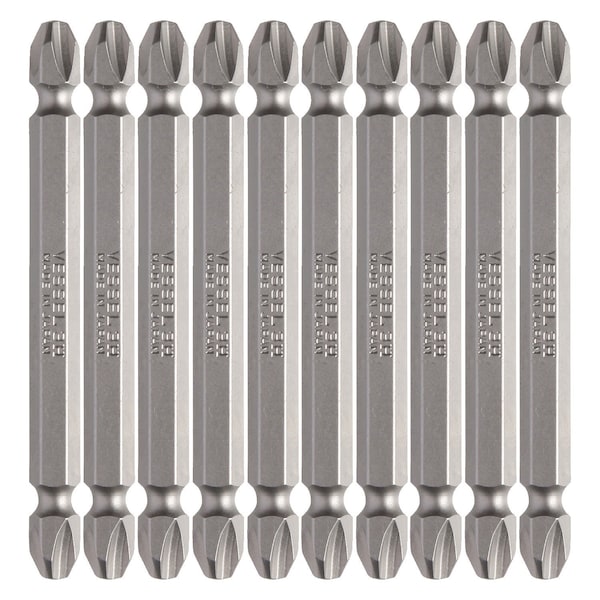 Double-Ended Bit 1/4" Hex B, +3x75, PK10